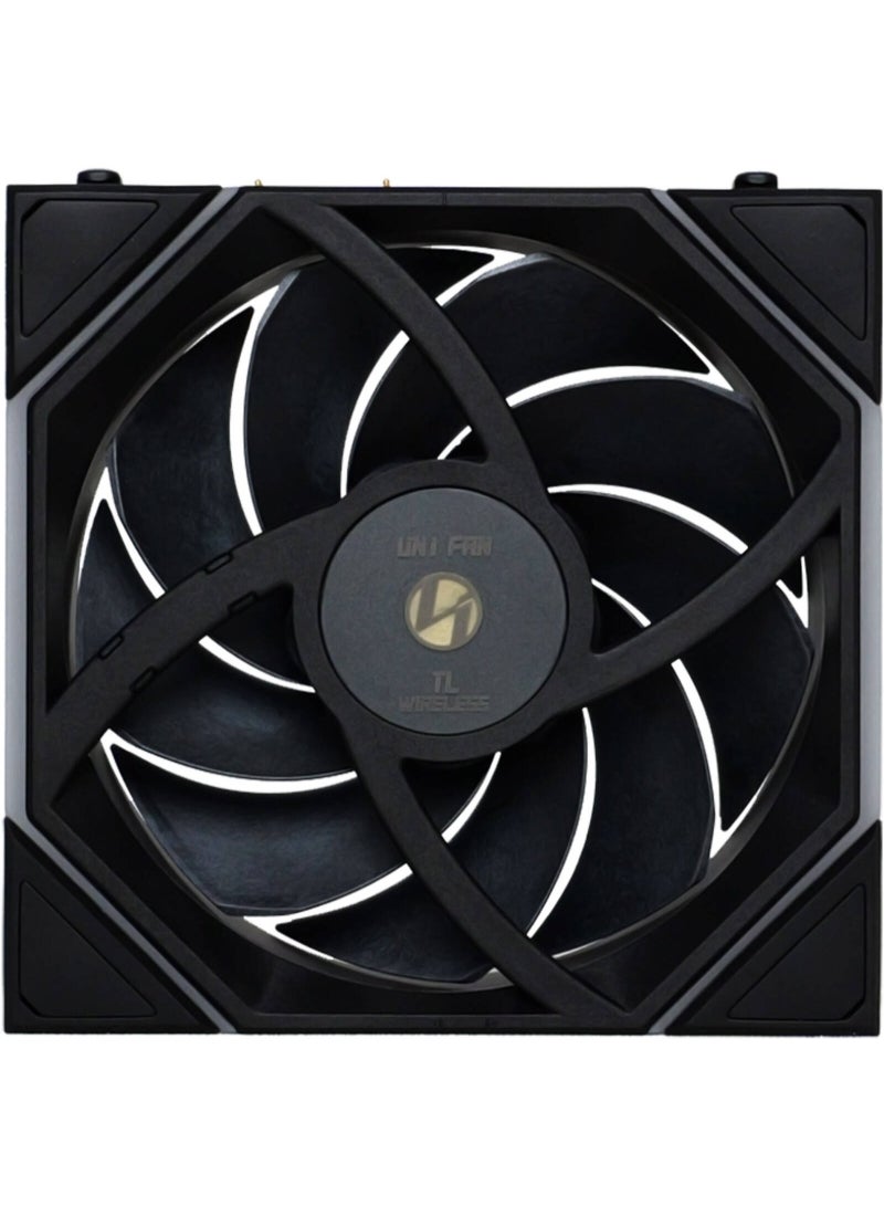 ليان لي مروحة UNI FAN TL اللاسلكية 120 مم، مروحة RGB لاسلكية بتردد 2.4 جيجاهرتز، تحكم PWM، تصميم معياري متشابك، تدفق هواء عالٍ وضوضاء منخفضة، متوافقة مع برنامج L-Connect 3، أسود | 12TL1W1B - Image 3